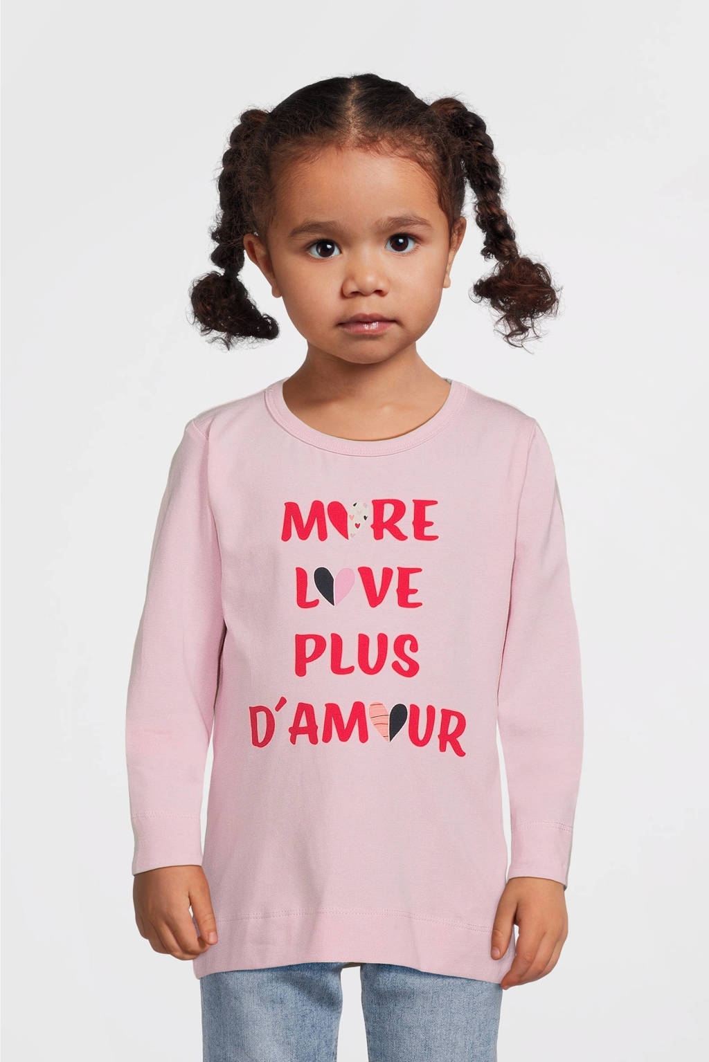 NAME IT longsleeve NMFODETTE met printopdruk lichtroze