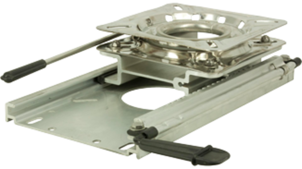 Siège de bateau inox Springfield avec plateau rotatif et glissière aluminium (12 positions)