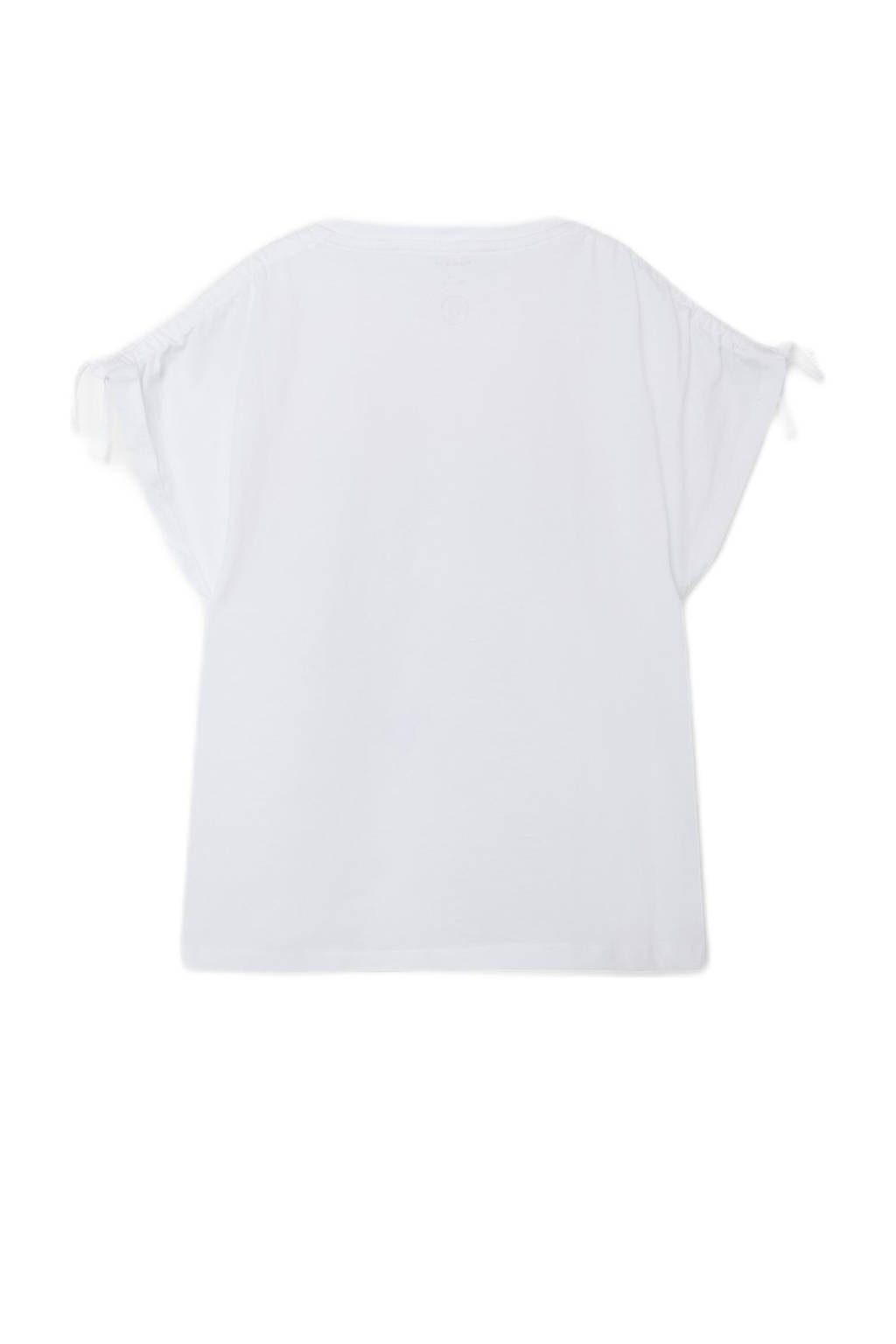 NAME IT T-shirt NKFFATIME met printopdruk wit