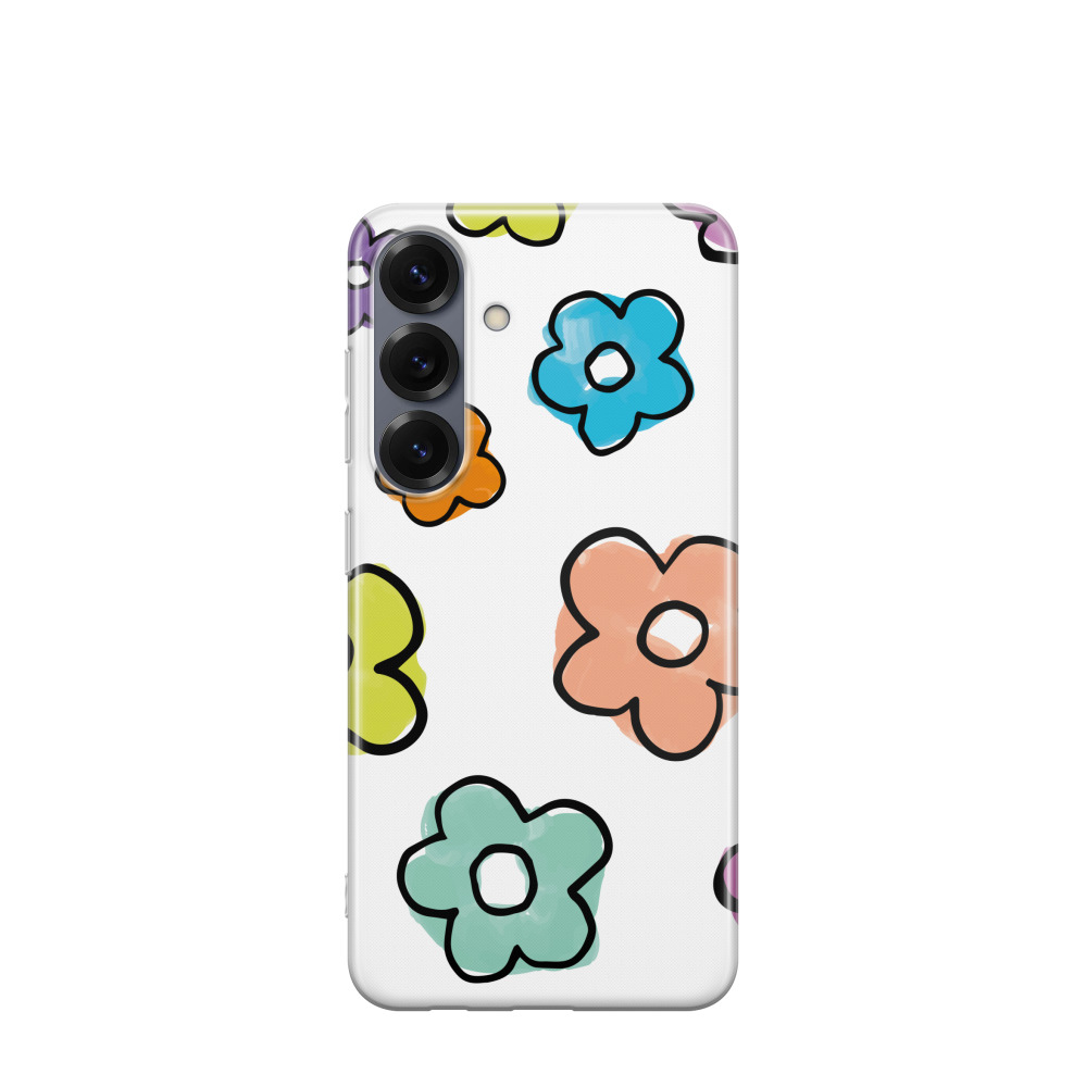 Samsung Galaxy S25 Gummi Hülle Farbenfreude - Versch. Farben
