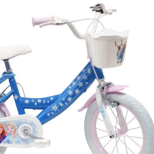 Bicicleta Frozen para meninas de 35 cm (14 polegadas), para crianças de 4 a 6 anos.