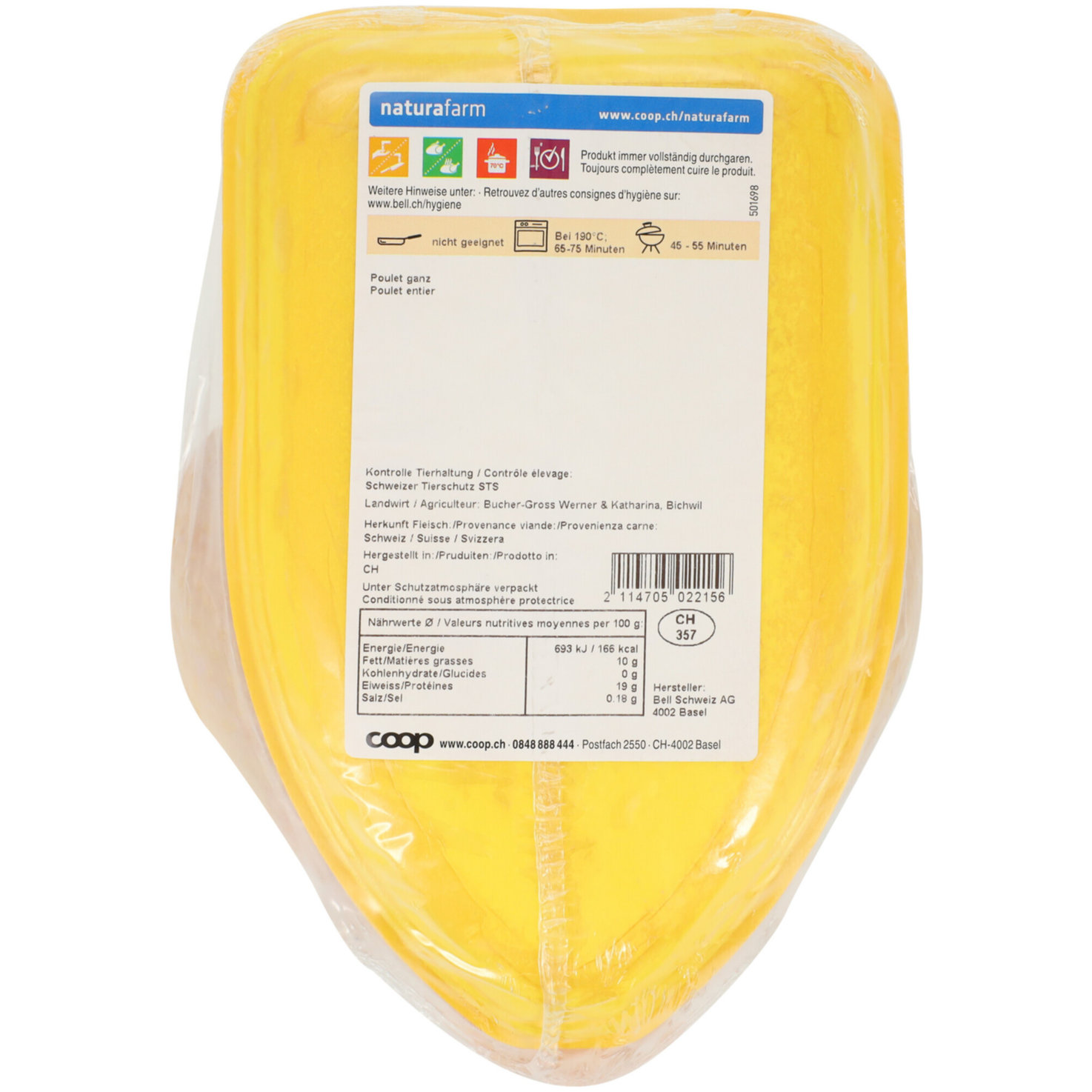 Naturafarm Freilandpoulet ca. 1.2kg