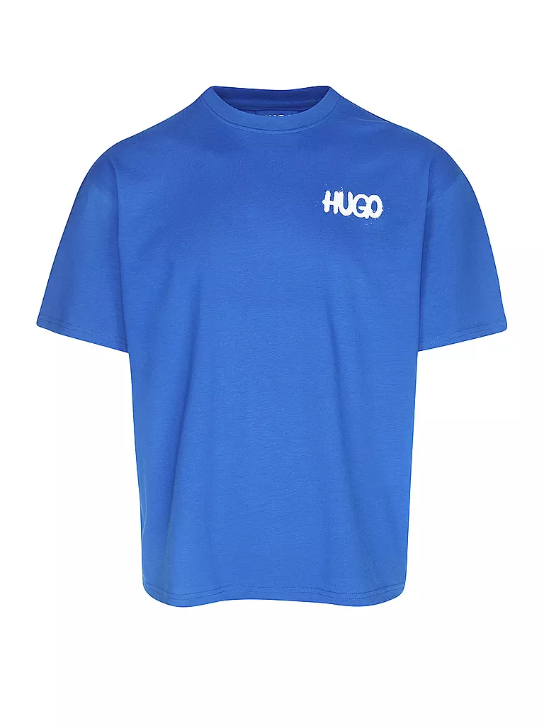 HUGO T-Shirt NIMAYLITI blau