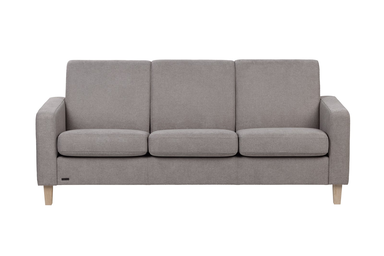 Medly 3-seter Tekstil Guard Taupe med vange B og hvitoljet ben 176