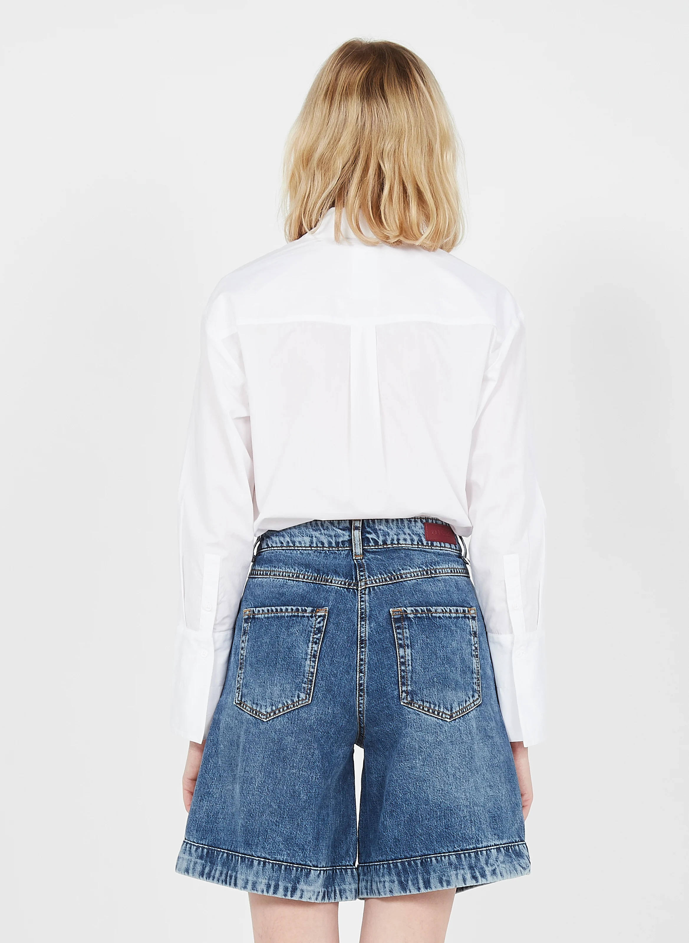 ASIA - Short en jean effet délavé| Jean brut