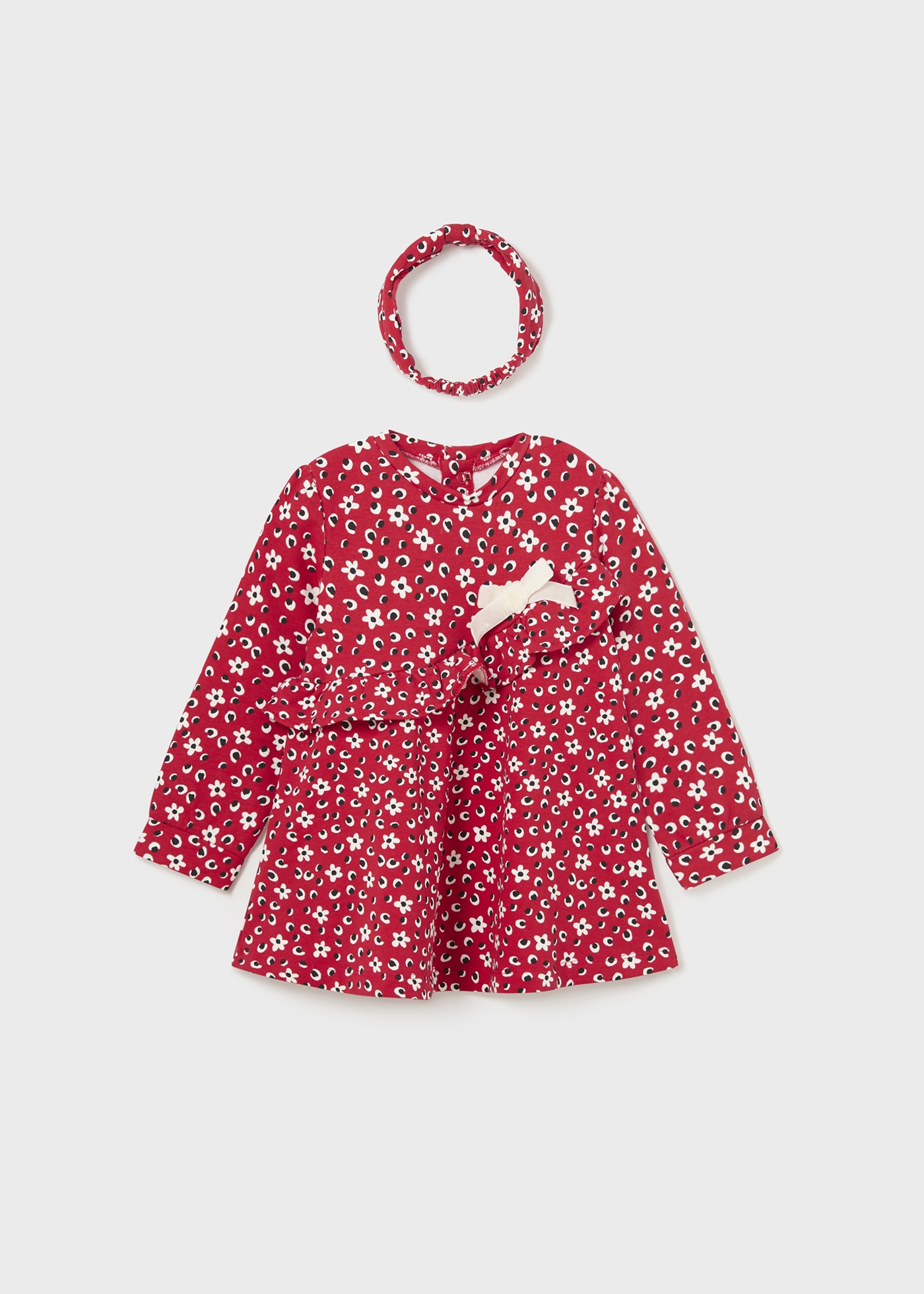 Vestido infantil Better Cotton com faixa de cabelo