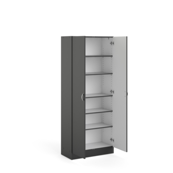 Kledingkast 2-deurs Fabian zwart hout 170 x 70 x 35 cm