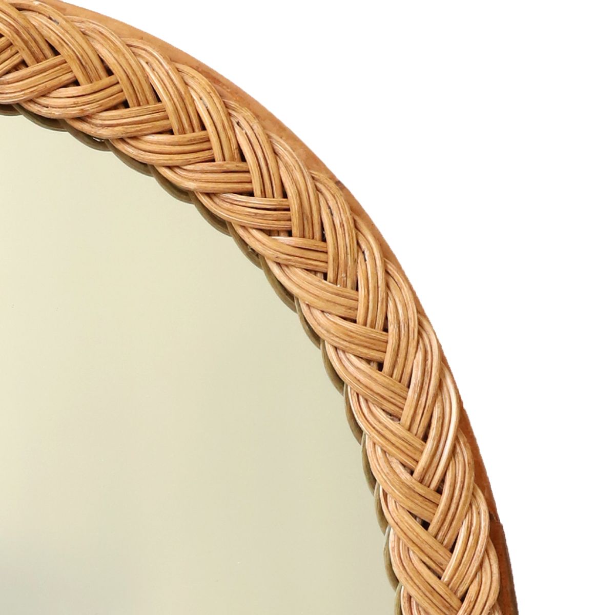 Miroir en rotin tressé Rizière