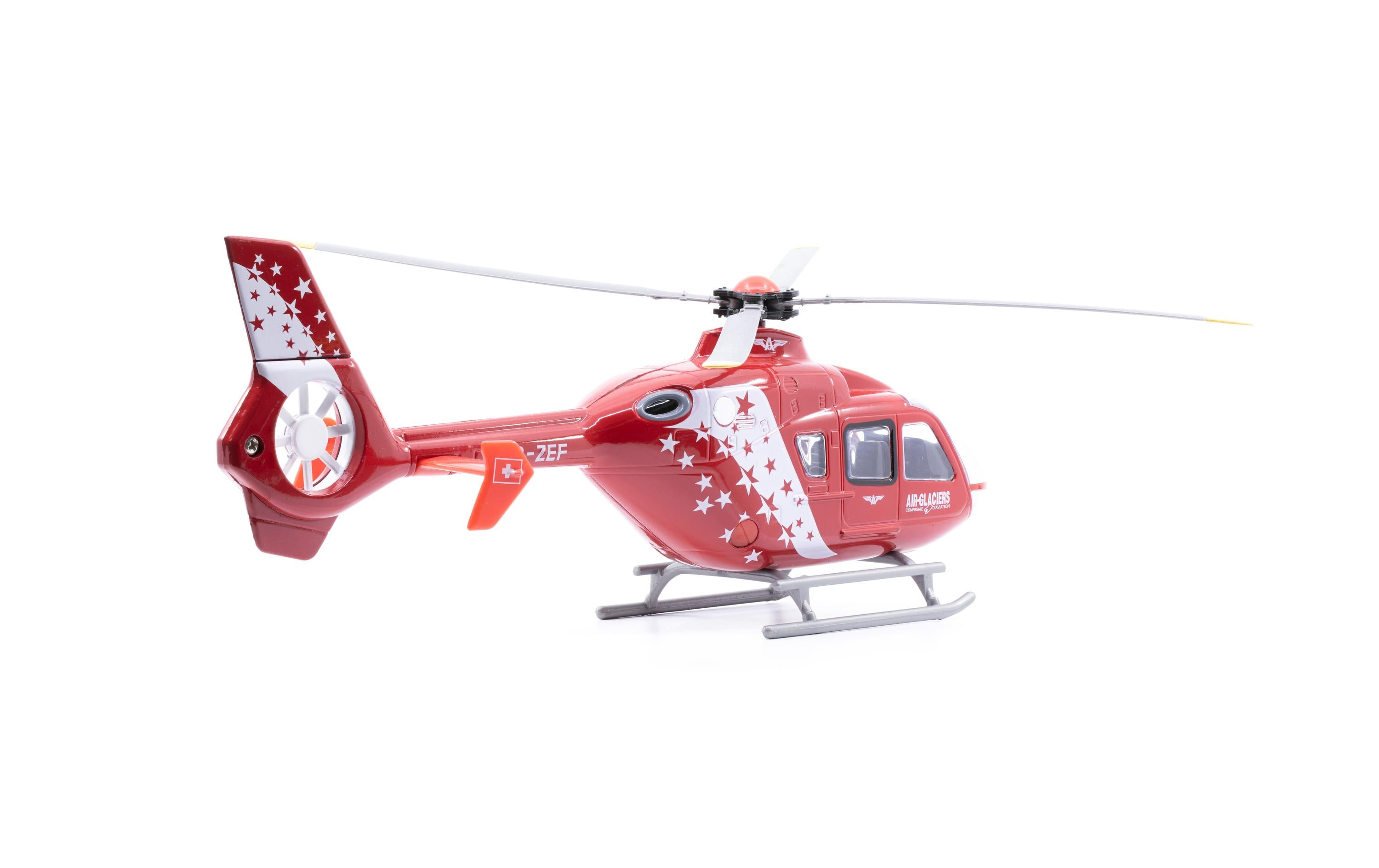 Toy EC-135 Air-Glaciers Helikopter 1:72Detailgetreuer Helikopter mit Licht- und Soundfunktionen