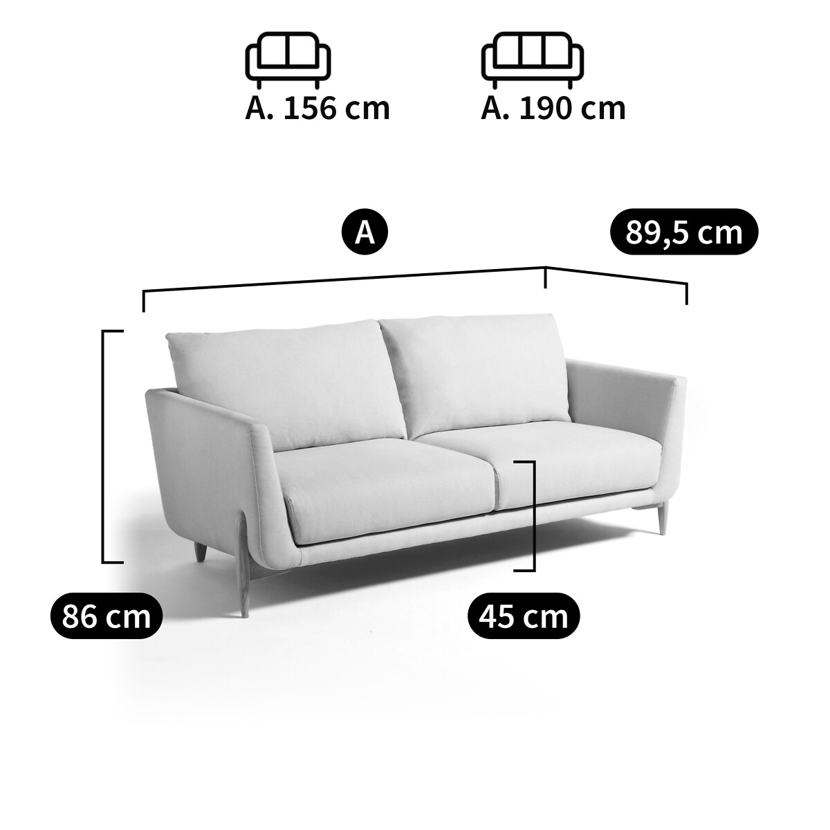 LA REDOUTE INTERIEURS<br>Sofá de 2 ou 3 lugares em algodão/linho, Cejjy