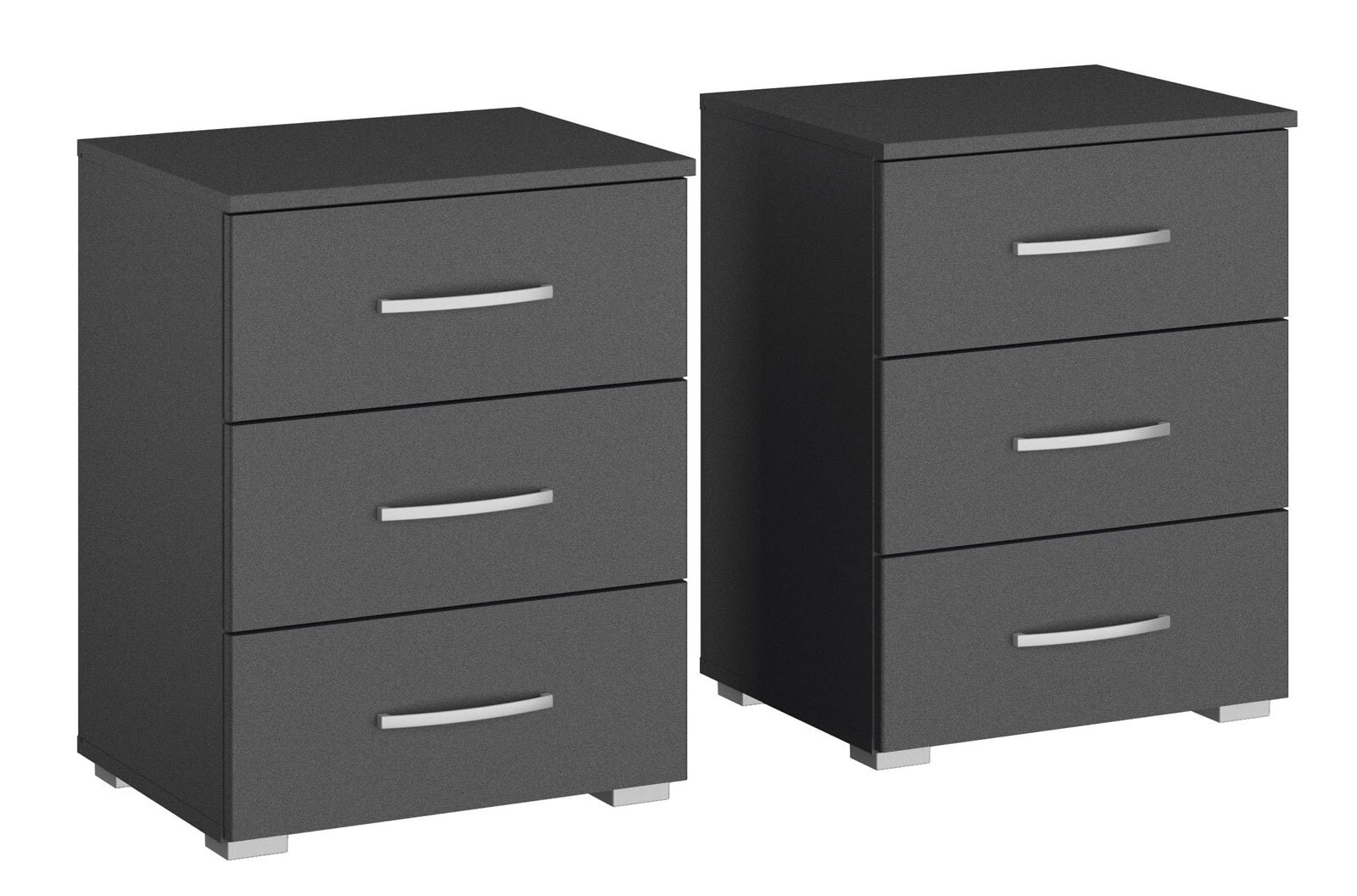 Nachttisch ADITIO IV 2er Set 47 x 62 cm Grau metallic