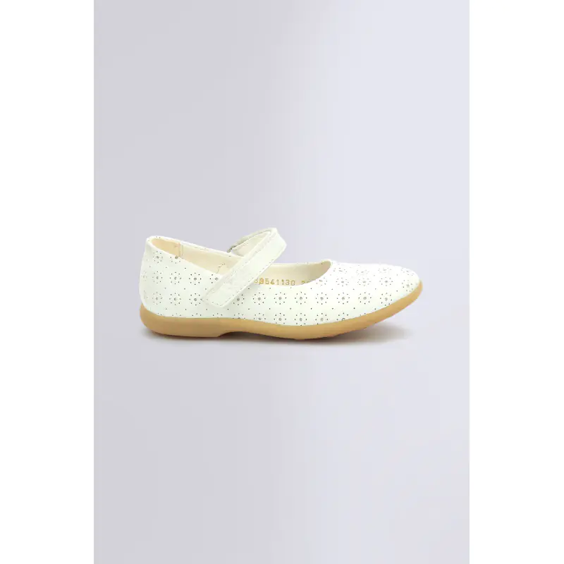 AMBELLIE BLANC PERFO BABIES Cuir Fille