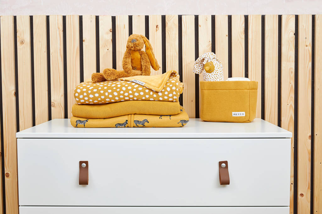 kruikenzak Basic jersey Cheetah - set van 2 honey gold