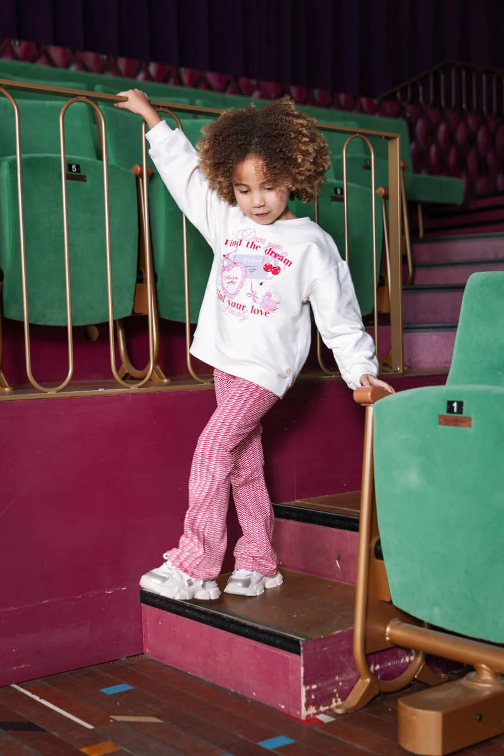 Quapi regular flared broek rood