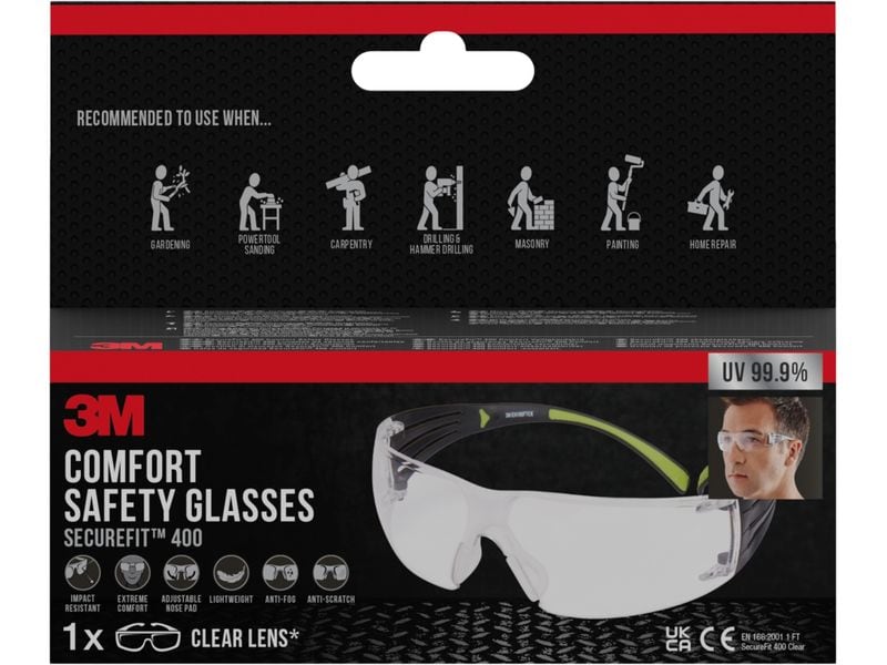 3M Schutzbrille SecureFit 400 transparent 3M SecureFitSchutzbrille klar