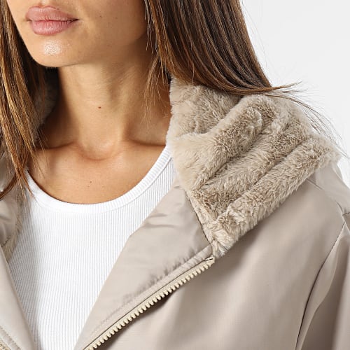 Veste Zippée Capuche Femme Plum 2 10053232 Beige
