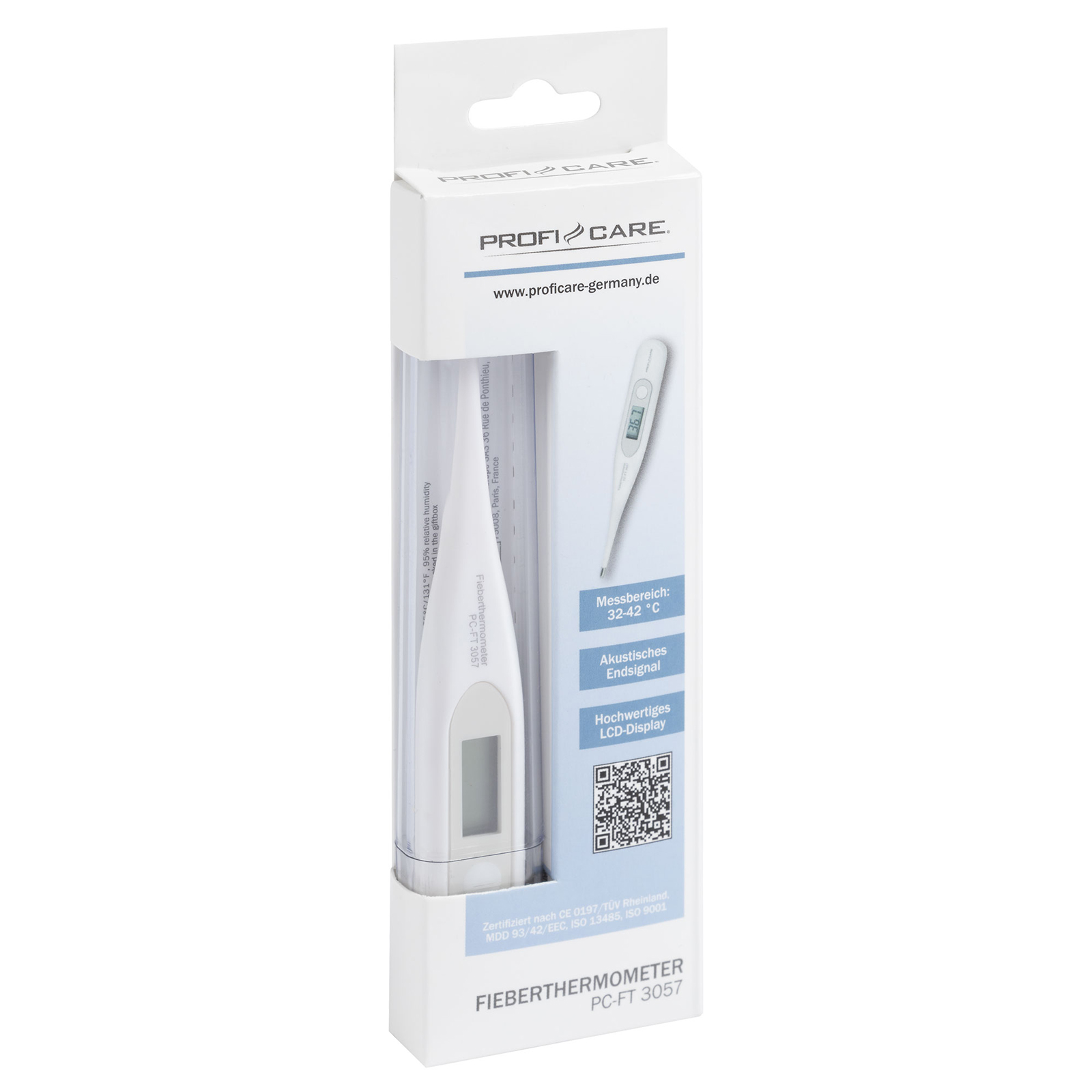 PROFICARE Fieberthermometer - weiß - mit LCD-Display