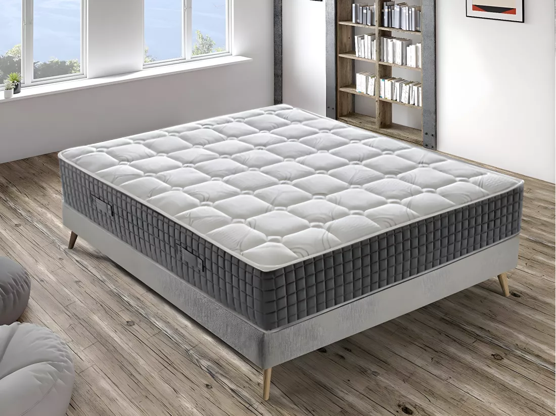 Matelas Mousse - Accueil Mémoire De Forme - Haut 30 Cm - 11 Zones Différenciées 90x190 cm