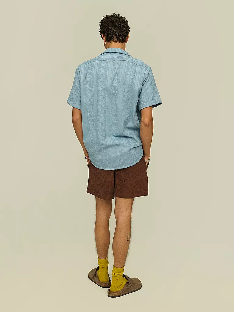 OAS Frottee Poloshirt hellblau