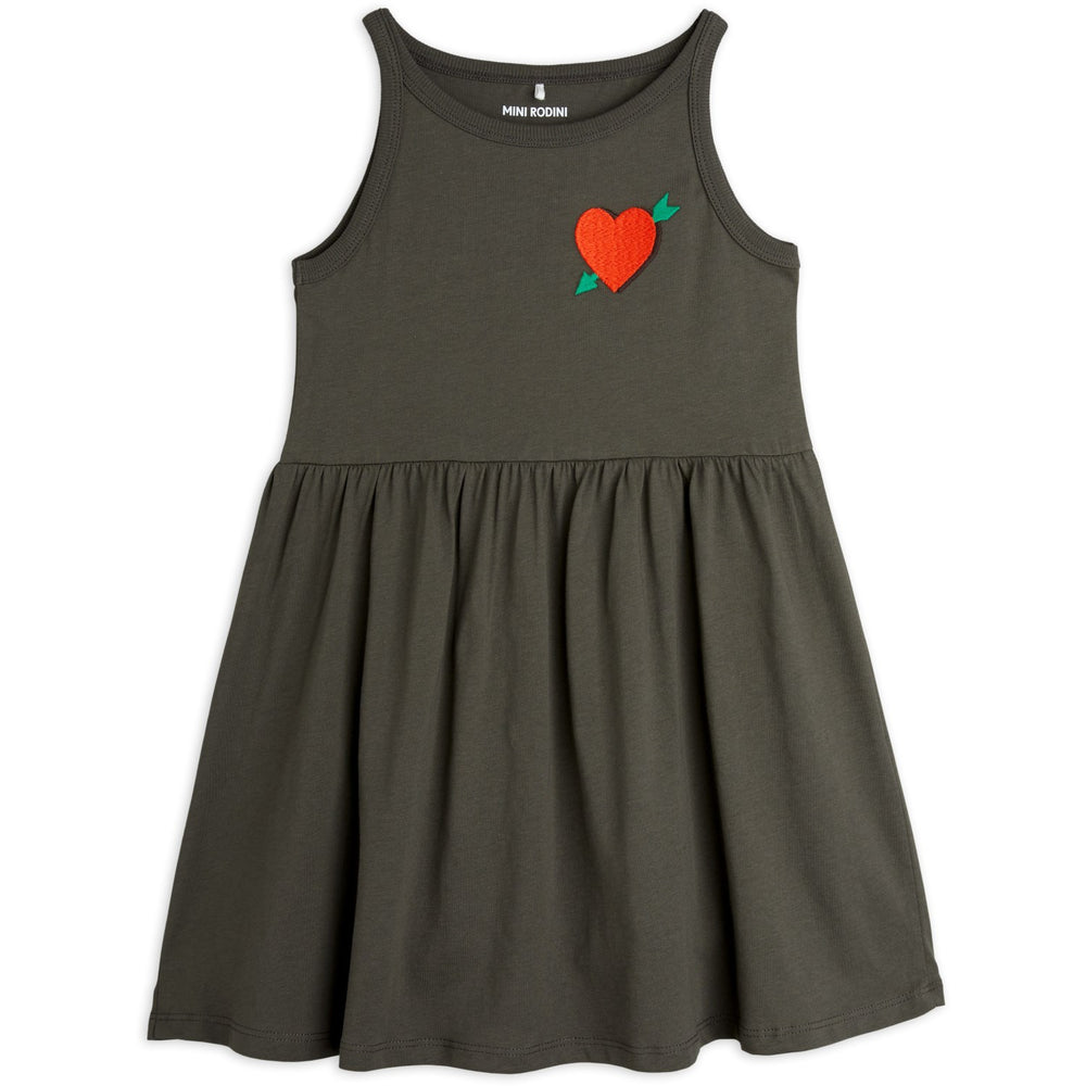 Køb Mini Rodini Black Arrowed Heart Embroidery Tank Kjole