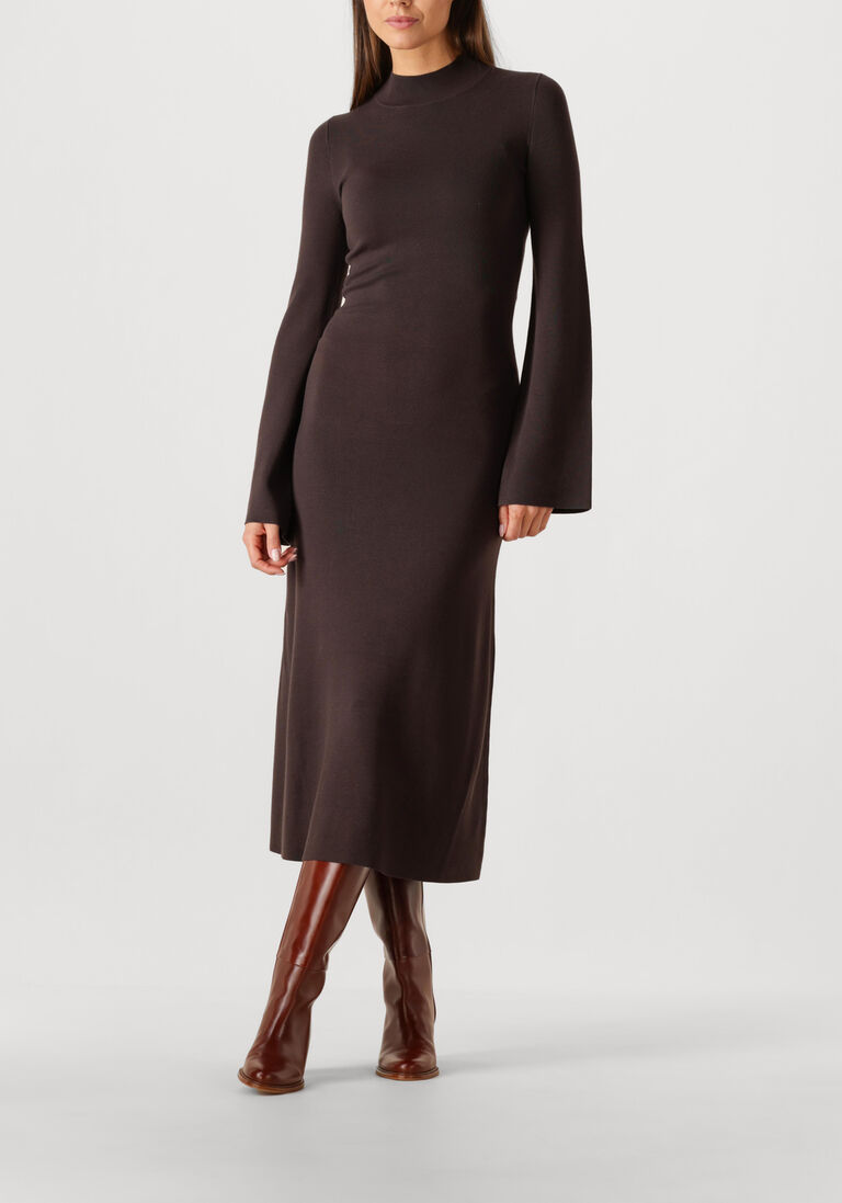 bruine vanessa bruno midi jurk fabianar dress