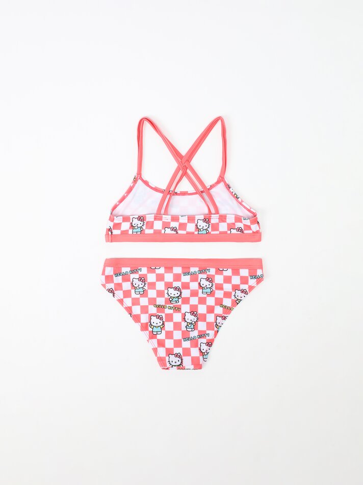 Conjunto de biquíni Hello Kitty ©Sanrio de duas peças - Vermelho Coral