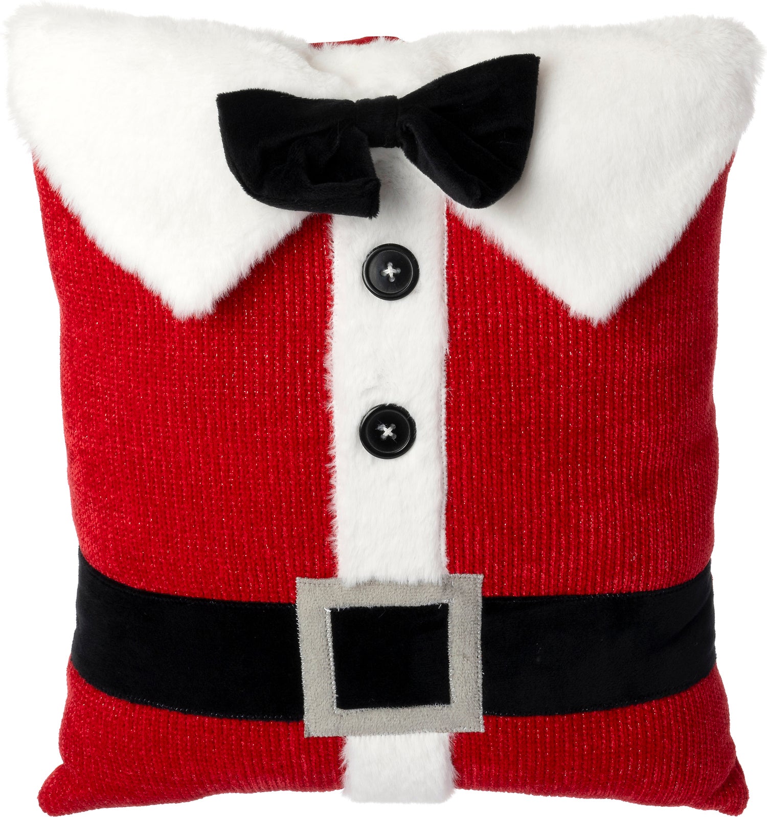 Intratuin sierkussen kerstmanpak rood / wit 40 x 13 x 34 cm