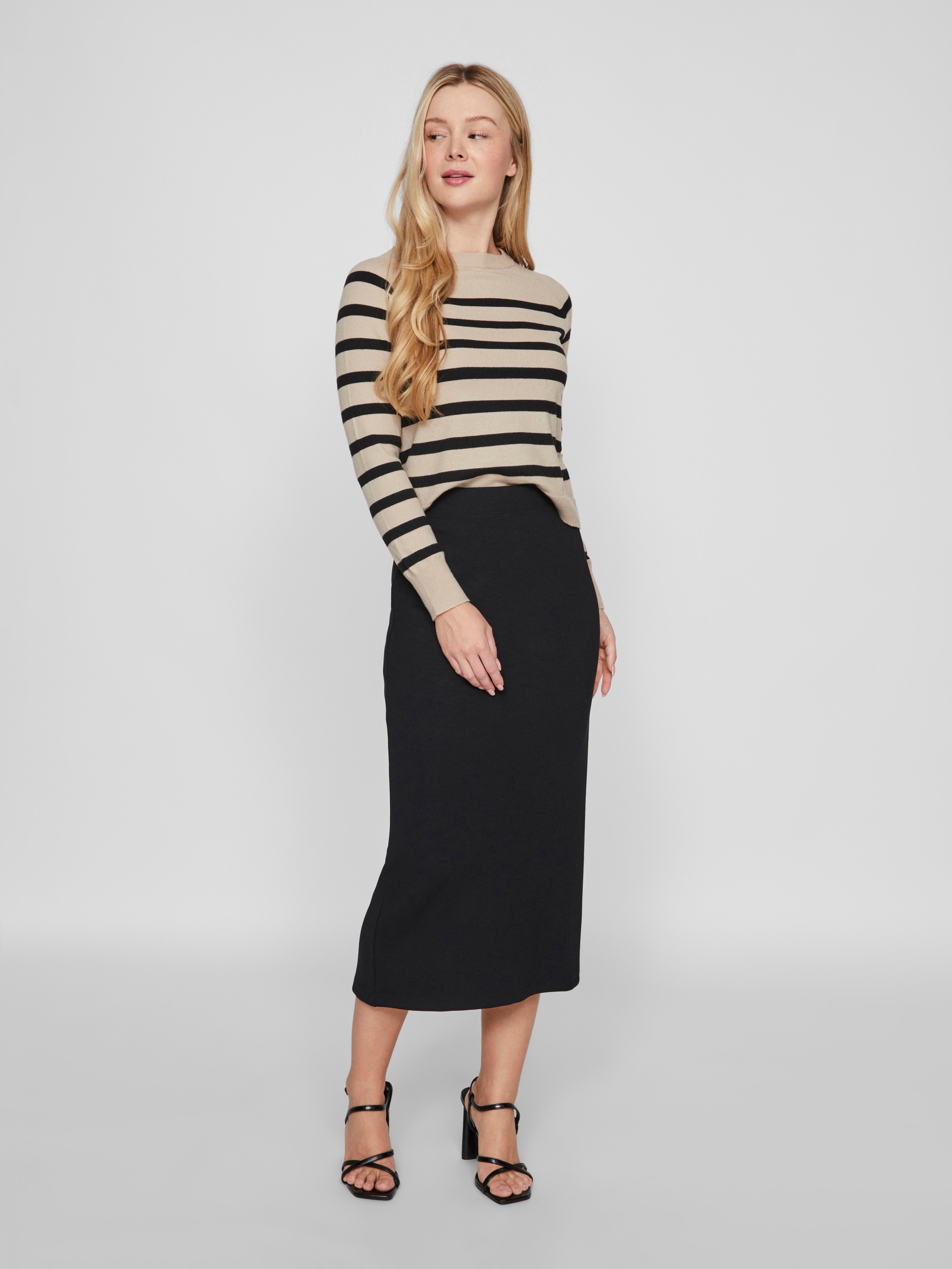 Vila  Vireflecti HW midi nederdel - Black Beauty
