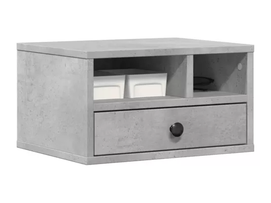 Support d'imprimante gris béton 40x32x22,5 cm bois d'ingénierie