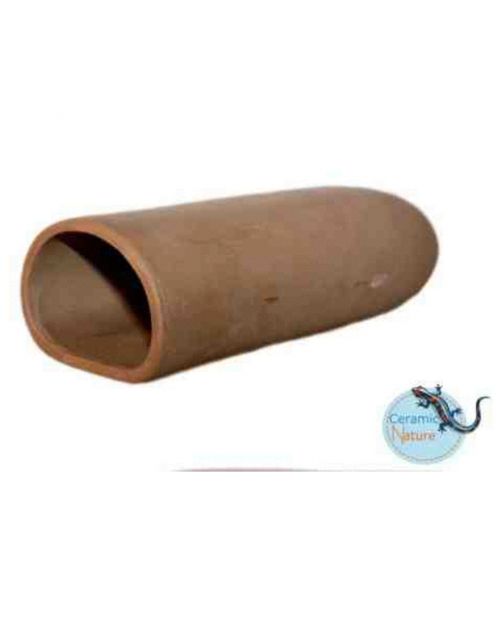 Ceramicnature Leghol Rond - Aquarium - Ornament - 14.5x6.5x4.7 cm Bruin L