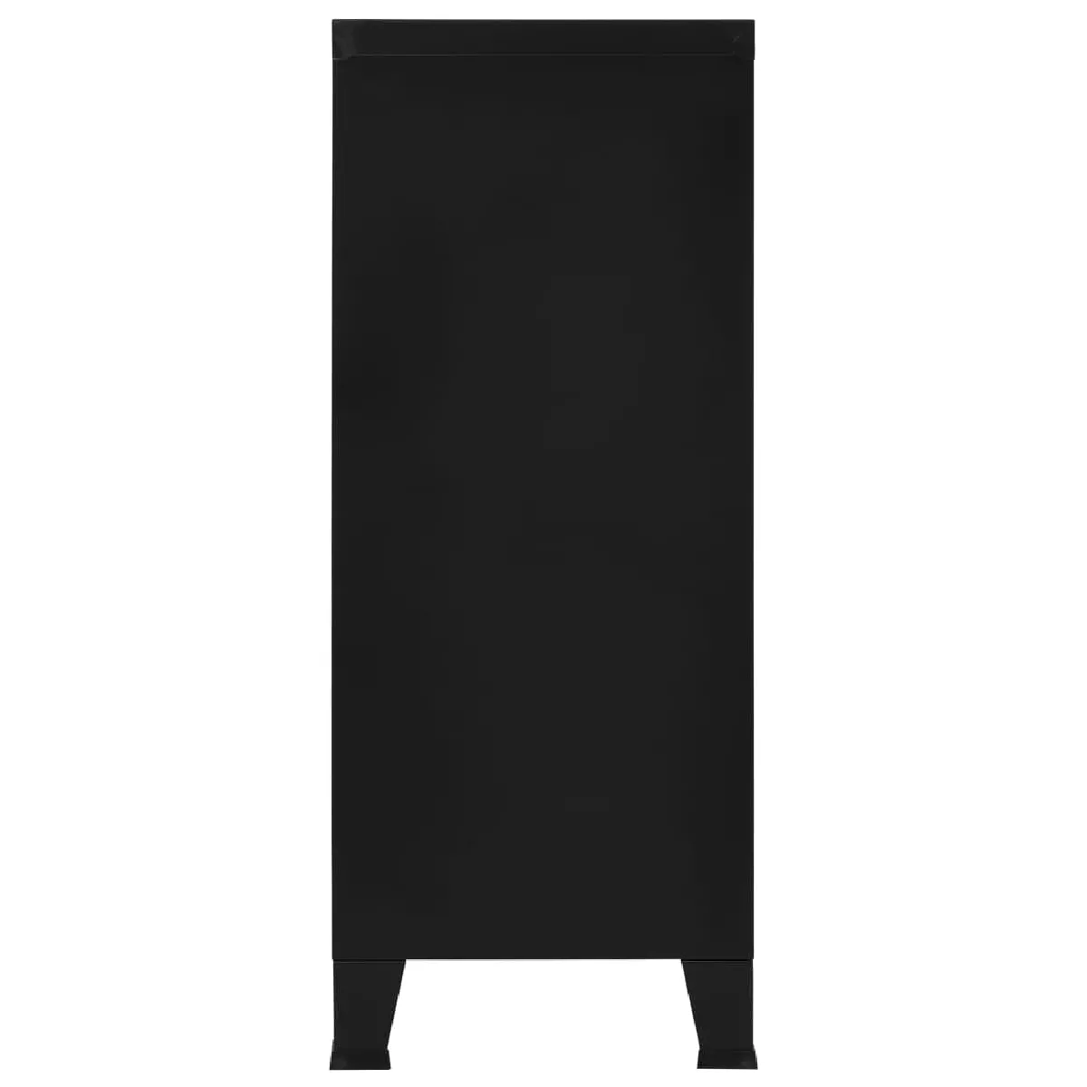 VidaXL Coffre de rangement industriel - Noir