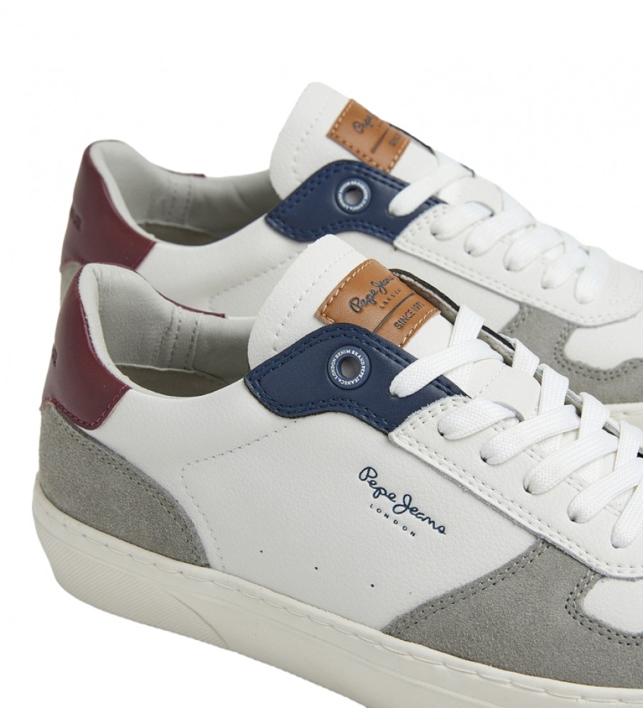 Tênis de couro Pepe Jeans Yogi Street M cinza e branco