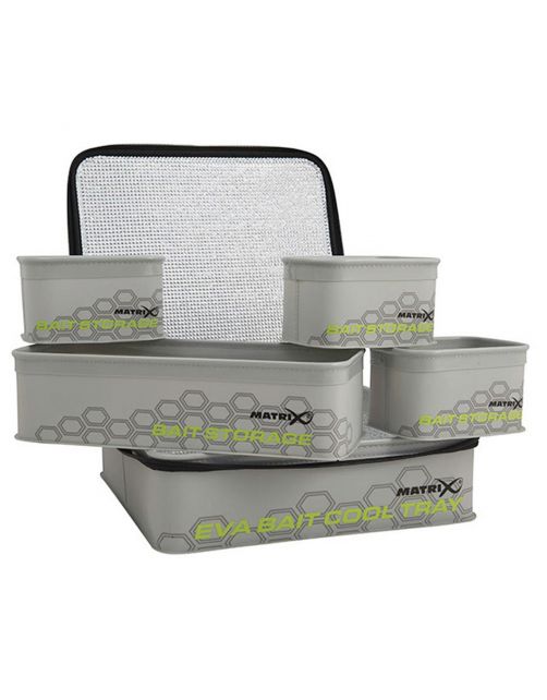 Matrix Eva  Bait Cooler Tray (Light Grey) (Inc 4 Tubs) - Tassen - per stuk