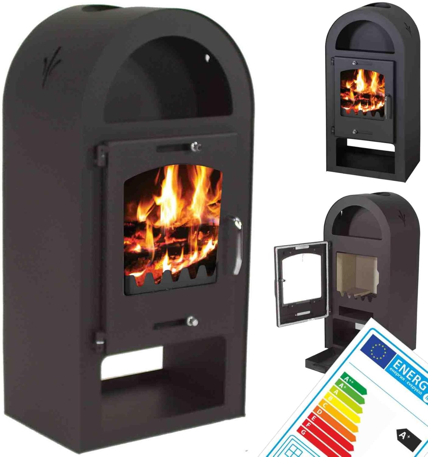 Kaminofen 9kW Holzofen Kachelofen Heizofen Ofen Kamin A+ 56311 AWZ