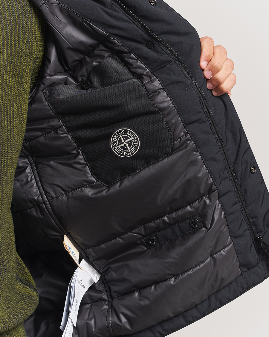 Stone Island Micro Twill Padded Field Jacket Black