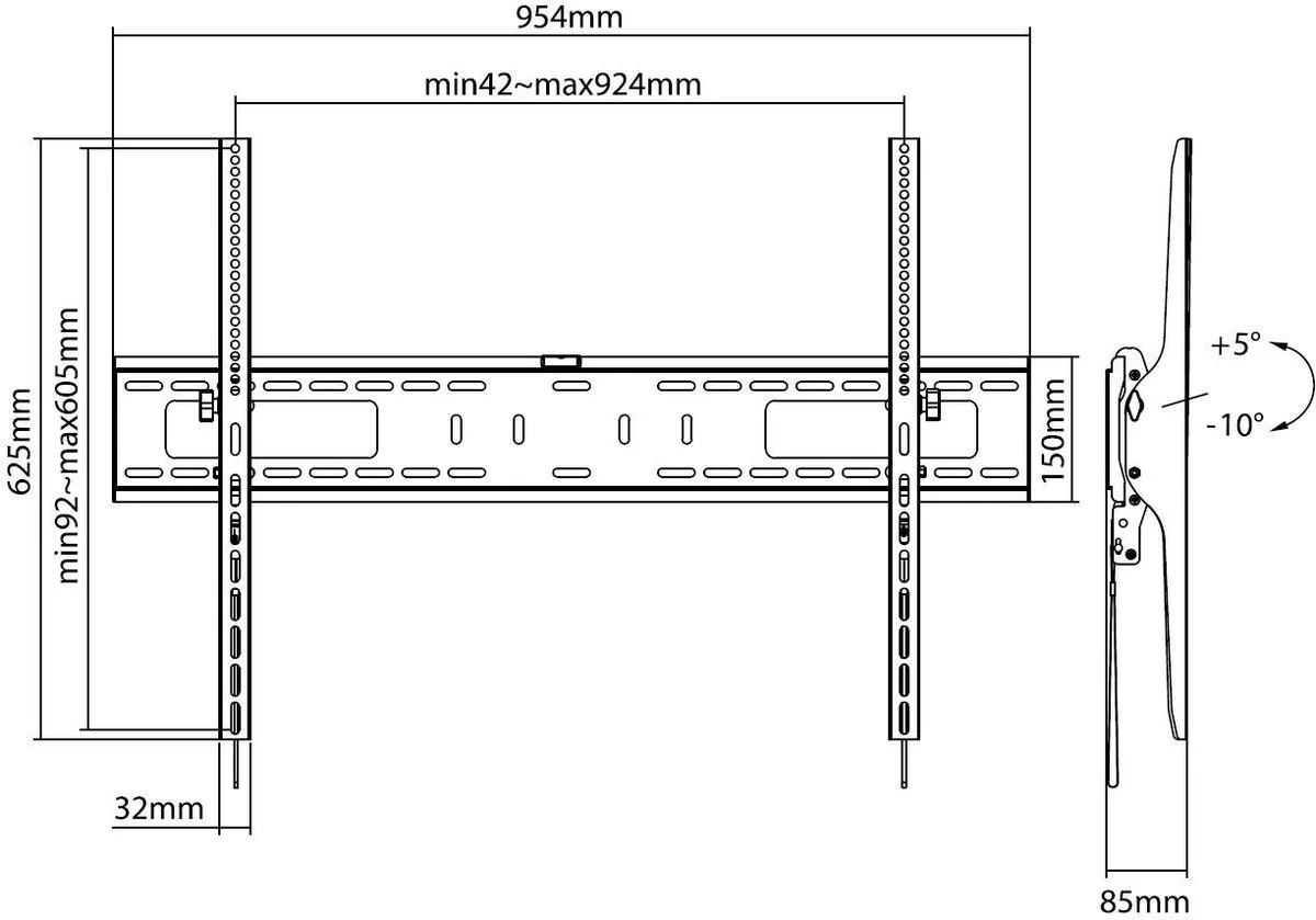 NorStone Fix 60100 Tilt Supports TV