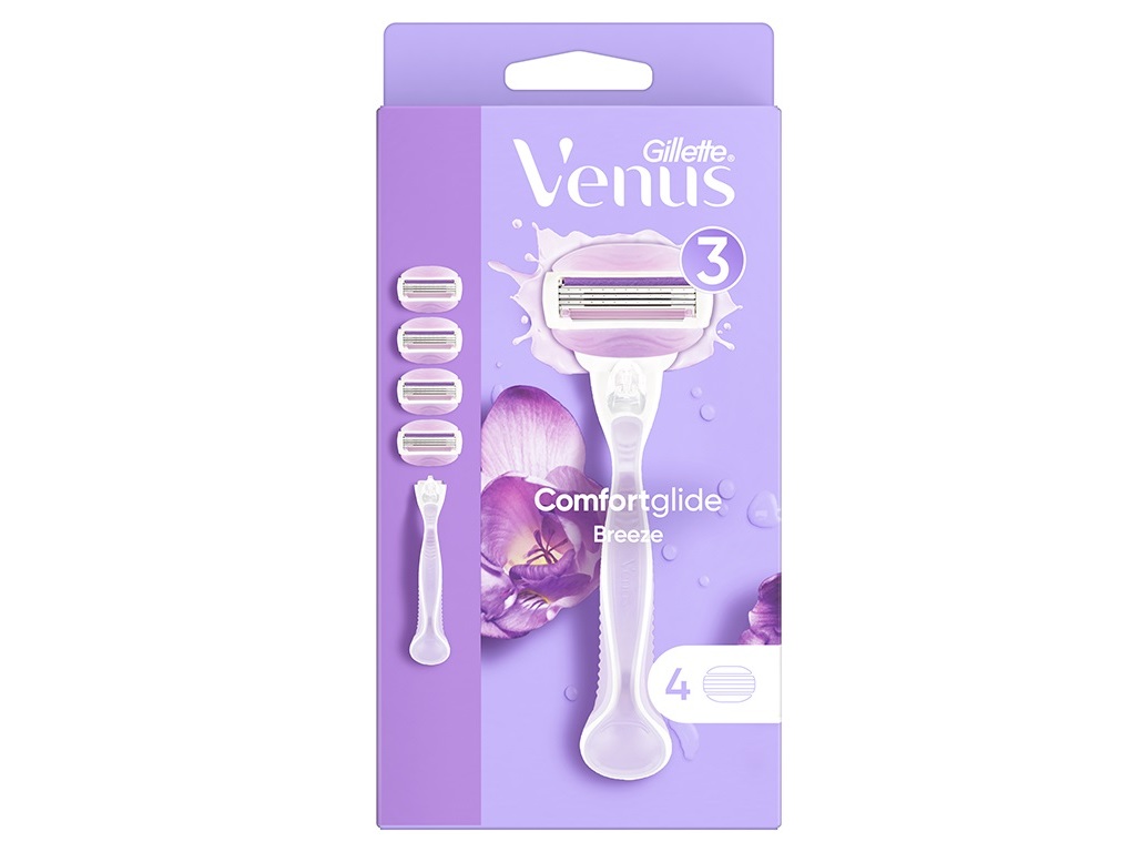 MÁQUINA DEPILATÓRIA COMFORTGLIDE BREEZE COM 4 RECARGAS VENUS