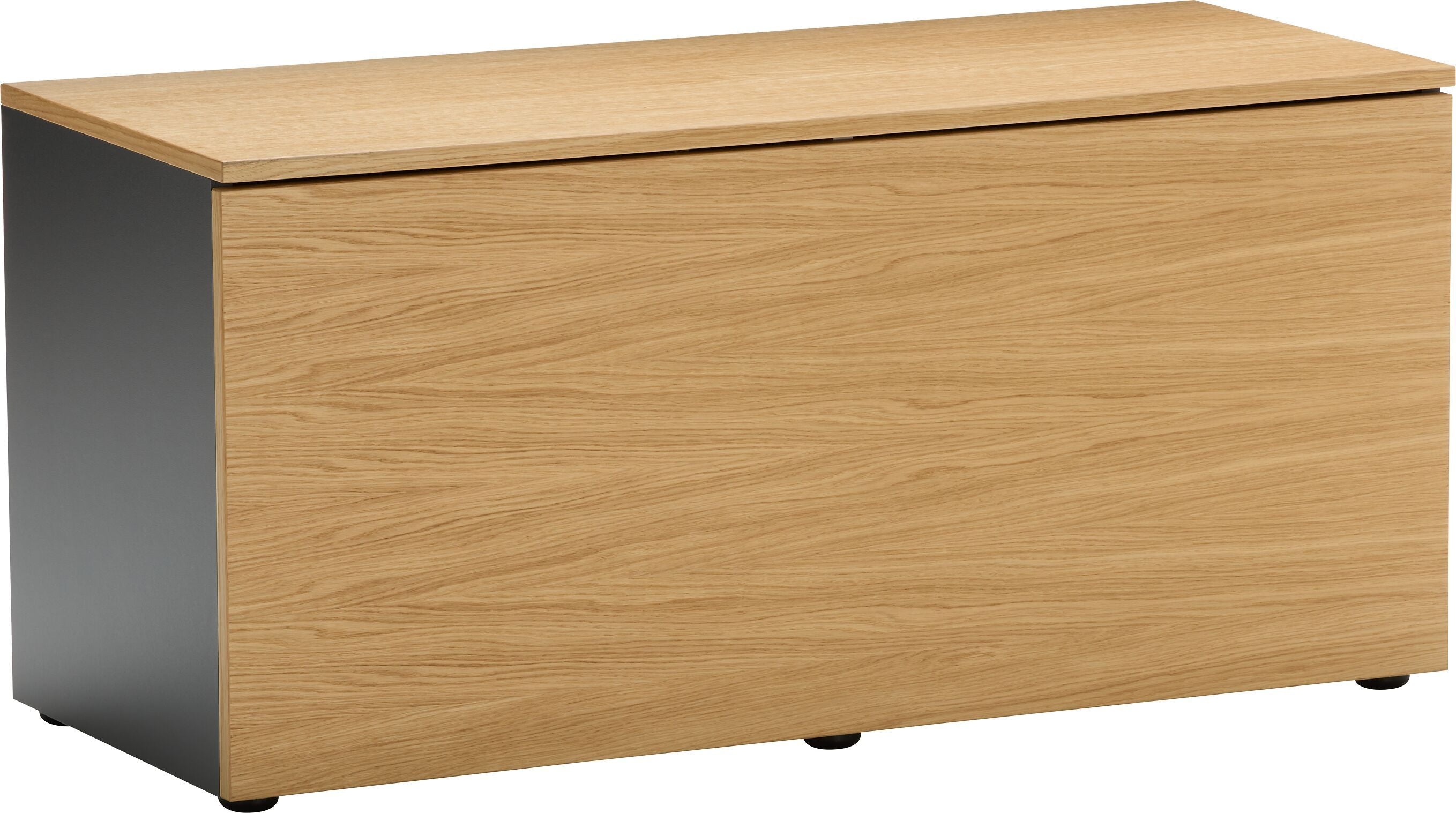 RAKKEL II Schuhbank - Eiche furniert / B: 100.0 cm x T: 41.6 cm x H: 48.0 cm