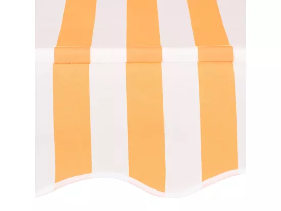 Auvent rétractable manuel 100 cm Rayures oranges et blanches