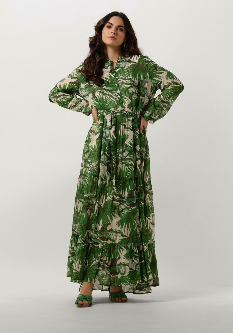 LOLLYS LAUNDRY groene lollys laundry maxi jurk neell maxi dress ls
