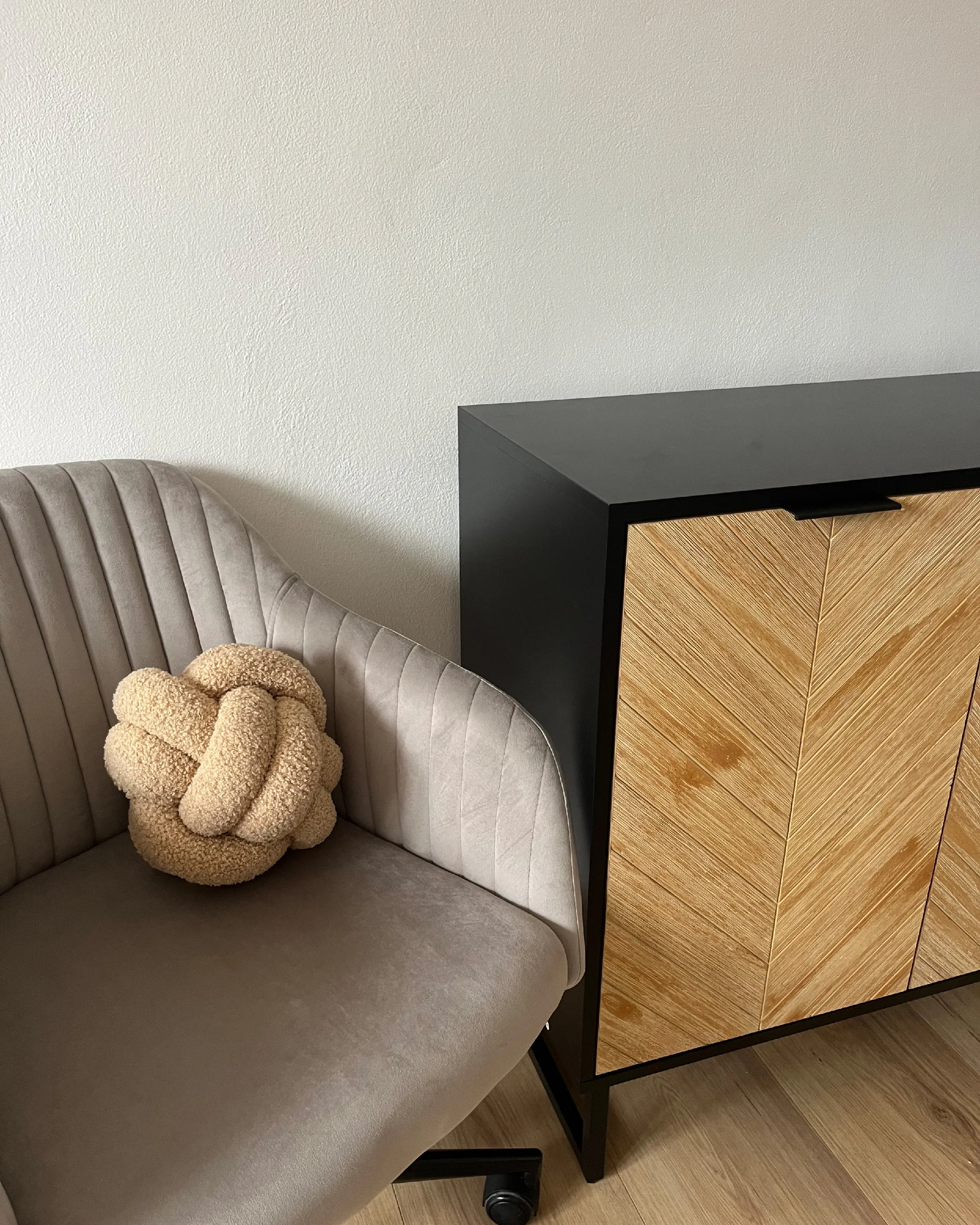 Bureaustoel VENICE Fluweel Taupe