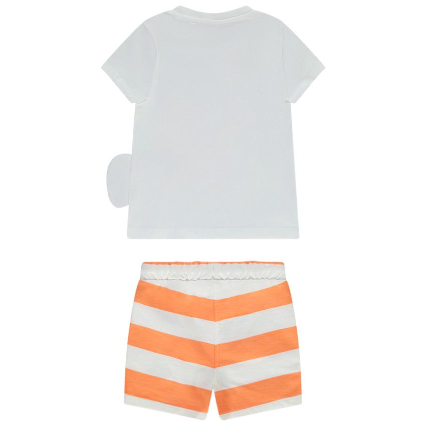 Ensemble 2 pièces en jersey t-shirt + short Nemo pour bébé garçon - Blanc