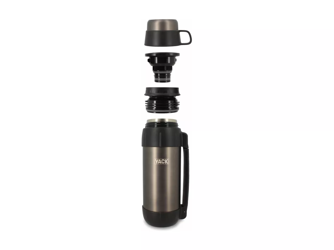 Yack - Bouteille Isotherme Yack 1.5l En Acier Inoxydable Noir