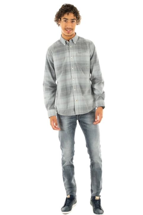 chemise barbour blair tailored shirt gris