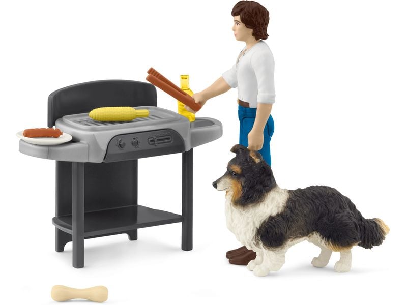 Schleich Spielzeugfigur Horse Club Barbecue mit Tom Mini-Playset fördert kreatives Spielen