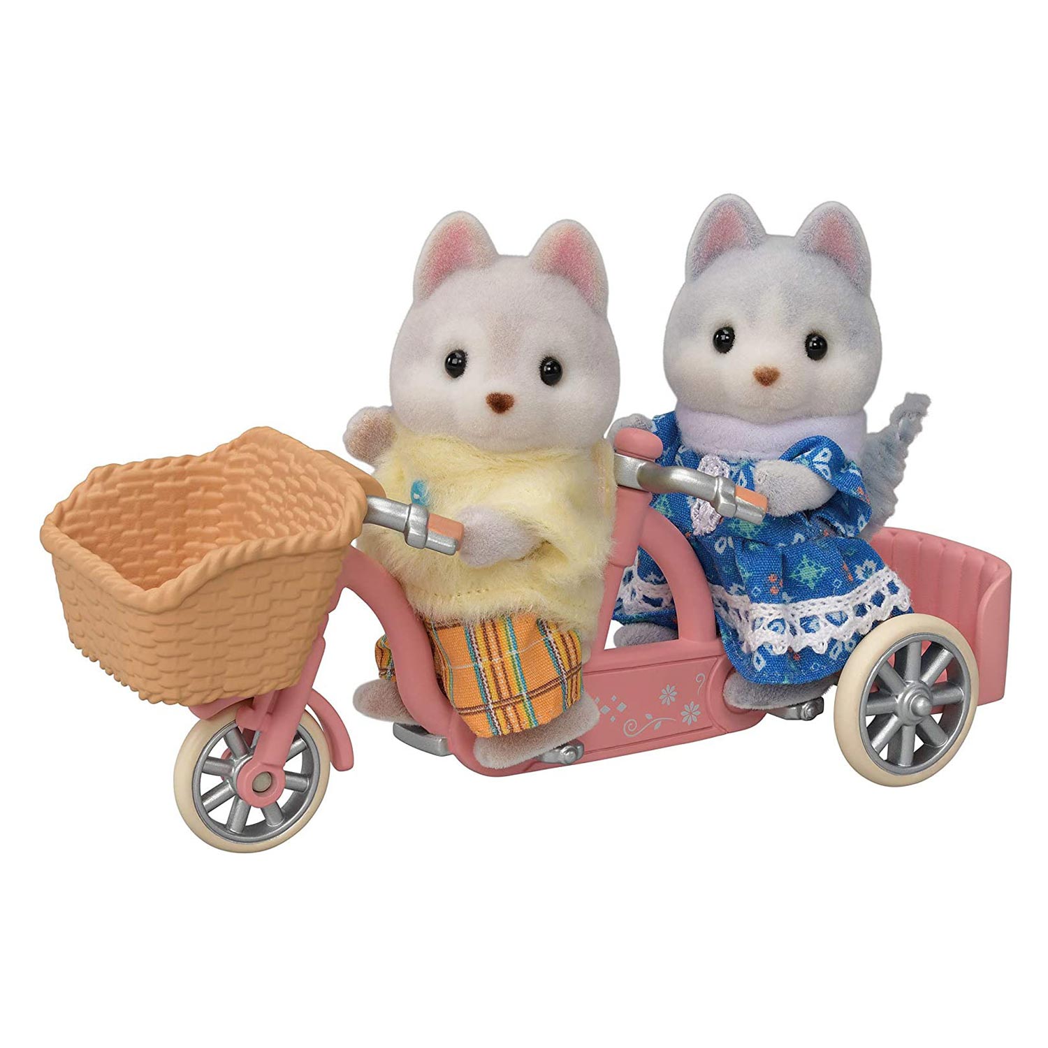 Sylvanian Families 5637 Tandem Fiets Set- Husky Zus en Broer