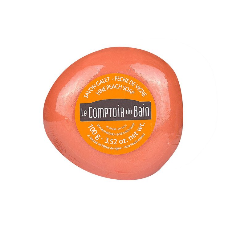 Savon galet pêche de vigne 100g
