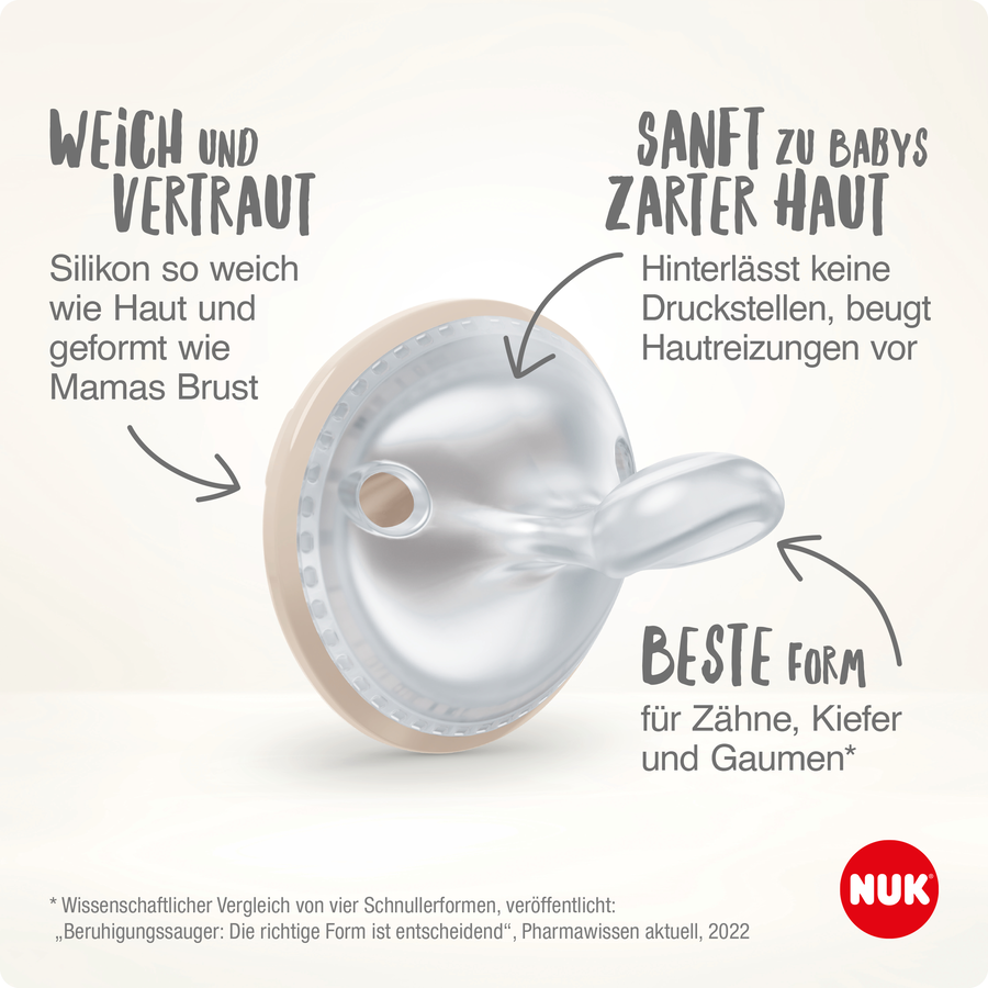 NUK Schnuller MommyFeel, 0-9 Monate, grünweiß 4 Stück