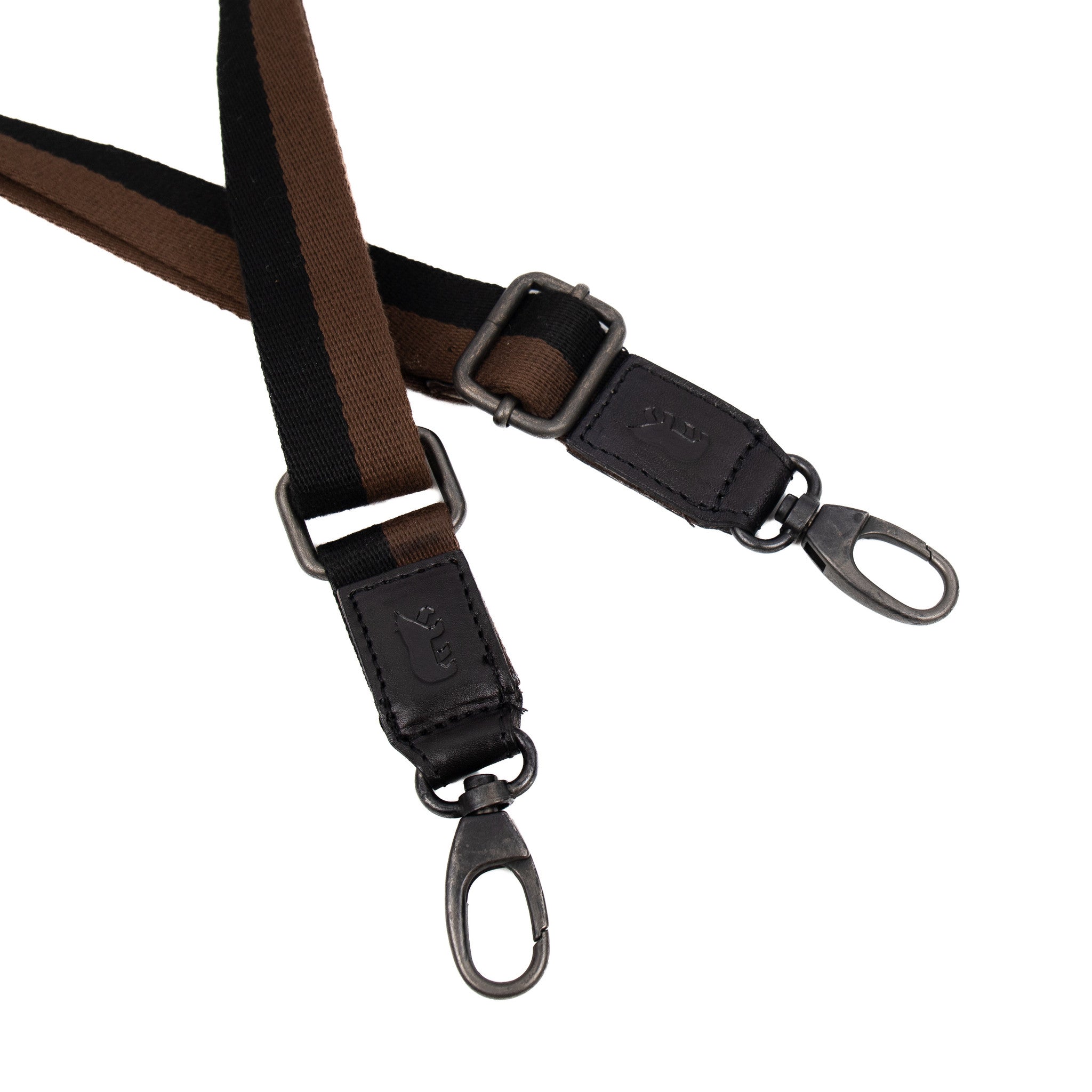 Bag strap 'Micky' bruin/zwart Bruin/zwart