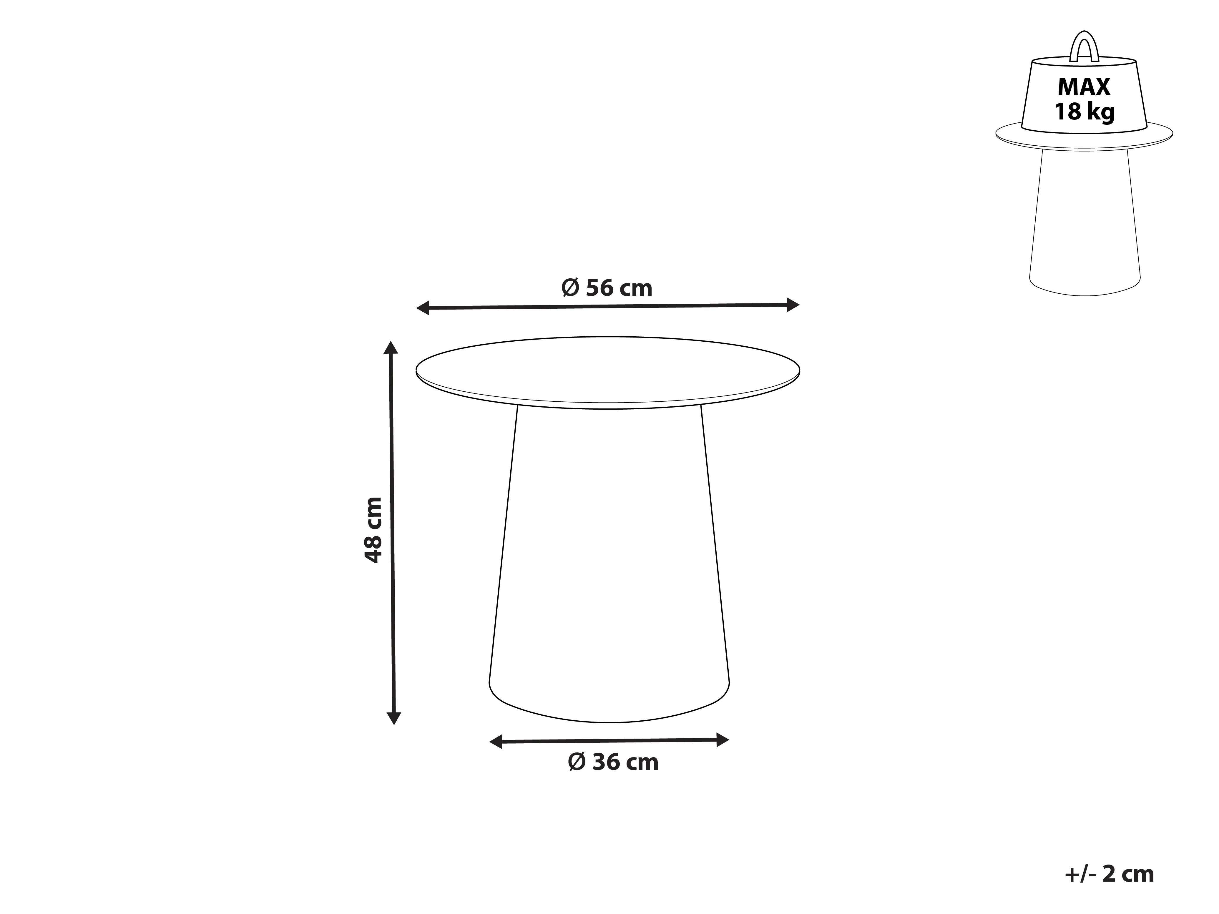 Bijzettafel KERANG Metaal Goud